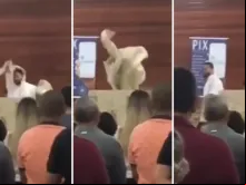 Padre Danilo Neto retira os paramentos e sai da igreja