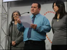 João Batista e Lucila Yurie, pais de Lucas, a criança miraculada.