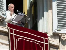 Papa Francisco durante a oração do Ângelus.