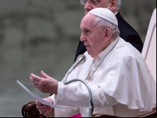 Papa Francisco durante a Audiência Geral.