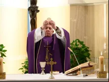 Papa Francisco durante a Missa.