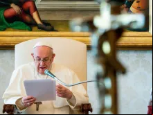 Papa Francisco durante a Audiência Geral no Vaticano.