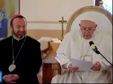 Papa Francisco pronuncia seu discurso.