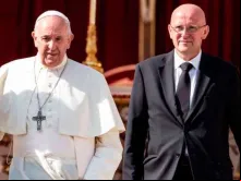 Papa Francisco e Domenico Giani. Crédito: Daniel Ibáñez (ACI)