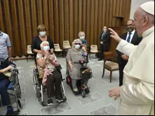 O Papa durante a audiência.