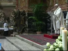O Papa Francisco pronuncia sua homilia.
