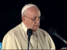Papa Francisco pronuncia seu discurso.