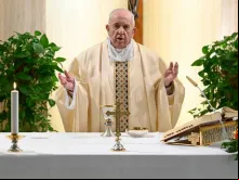 O Papa durante a celebração da Missa.