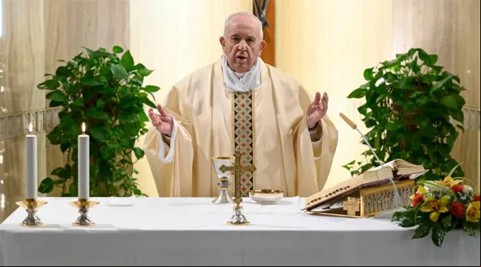 Papa-Francisco-Misa-Casa-Santa-Marta-Vatican-Media-24042020.jpg ?? 