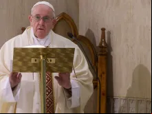 O Papa na Casa Santa Marta.