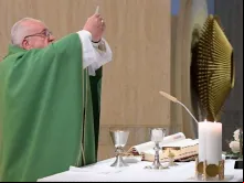 Papa Francisco durante a celebração da Missa.