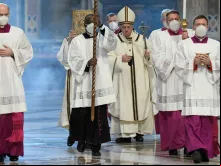 Papa Francisco durante uma celebração no Vaticano.