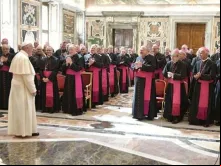 Papa Francisco e os Núncios no Vaticano. Crédito: Vatican Media