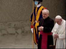 Papa Francisco durante a audiência.