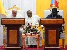Papa Francisco e o presidente do Sudão do Sul, Salva Kiir