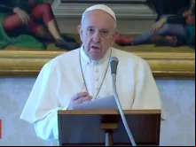 Papa Francisco na oração de Regina Coeli em 3 de maio. Crédito: Video Capture