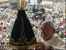 Papa Francisco em Aparecida, em 2013