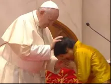 Papa Francisco com a postulante Benedetta Donoran