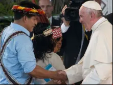 Papa Francisco durante sua visita ao Peru, em janeiro de 2018.