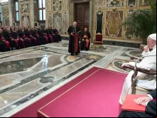 Papa Francisco durante a audiência.