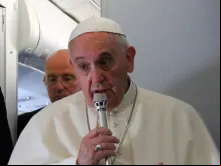 Papa Francisco no voo papal
