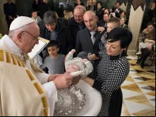 Papa no Batismo.