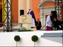 Papa durante a missa.