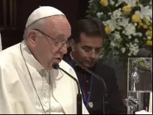 Papa durante sua intervenção.
