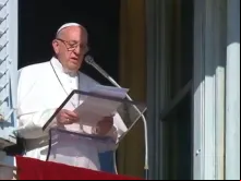 Papa Francisco no Ângelus de hoje. Captura Youtube