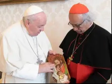 Papa Francisco e cardeal Brenes no Vaticano