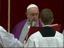Papa Francisco na Celebração da Penitência nesta sexta-feira, na Basílica de São Pedro. Captura Youtube