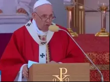 Papa Francisco durante a homilia 