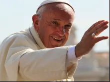 O Papa Francisco na audiência jubilar de hoje na Praça de São Pedro. Foto Daniel Ibañez (ACI Prensa)