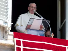 Papa Francisco durante a oração do Ângelus.