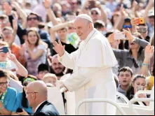 Papa Francisco na Audiência Geral.