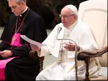 Papa Francisco na Sala Paulo VI.