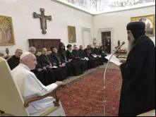 Papa Francisco durante a audiência.