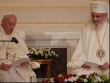 Papa Francisco com o Patriarca Daniel da Igreja Ortodoxa da Romênia.