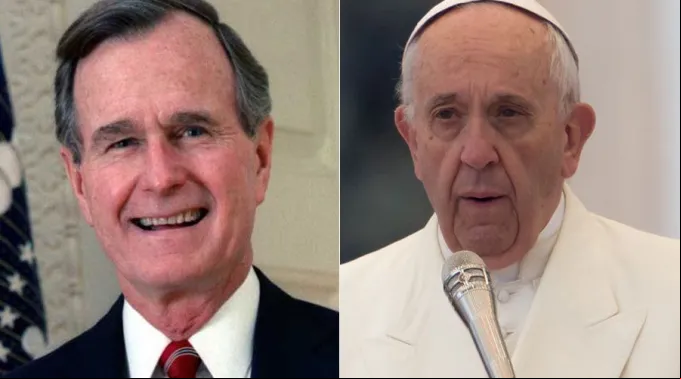 PapaFranciscoCondolenciasBush_DPDanielIbanezACI_05122018.jpg ?? 