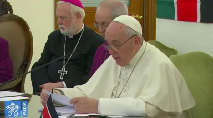 PapaFranciscoDiscursoSudanSur_CapturaYouTube.jpg ?? 