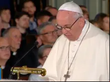 Papa durante o encontro ecumênico em Riga.