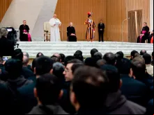 Papa Francisco durante a audiência.