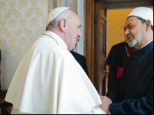 Papa Francisco e o imã Sheik Ahmed Muhammad Al-Tayyib.