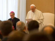 Papa durante discurso aos membros do Colégio de Jesus.