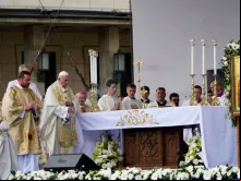 Papa Francisco durante a Missa.