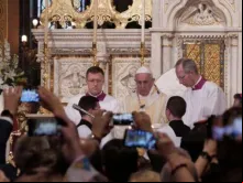 Papa Francisco na Catedral de São José, em Bucareste, Romênia 