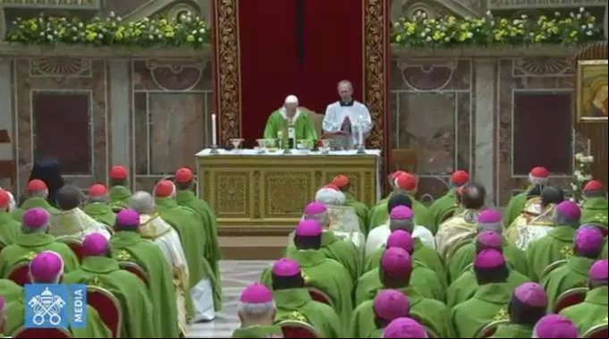 PapaFranciscoMisaClausuraEncuentroProteccionMenores_CapturaYouTube.jpg ?? 