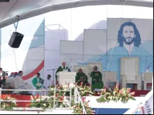 O Papa Francisco na Missa de hoje na JMJ Panamá 2019.