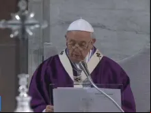 Papa Francisco durante a Missa.
