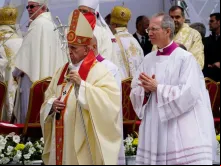 Papa durante a celebração da Missa.